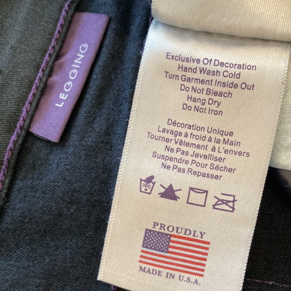 NYDJ Black faux leather tuxedo stripe trousers, Original Slimming style, size 0 - Picture 13 of 15